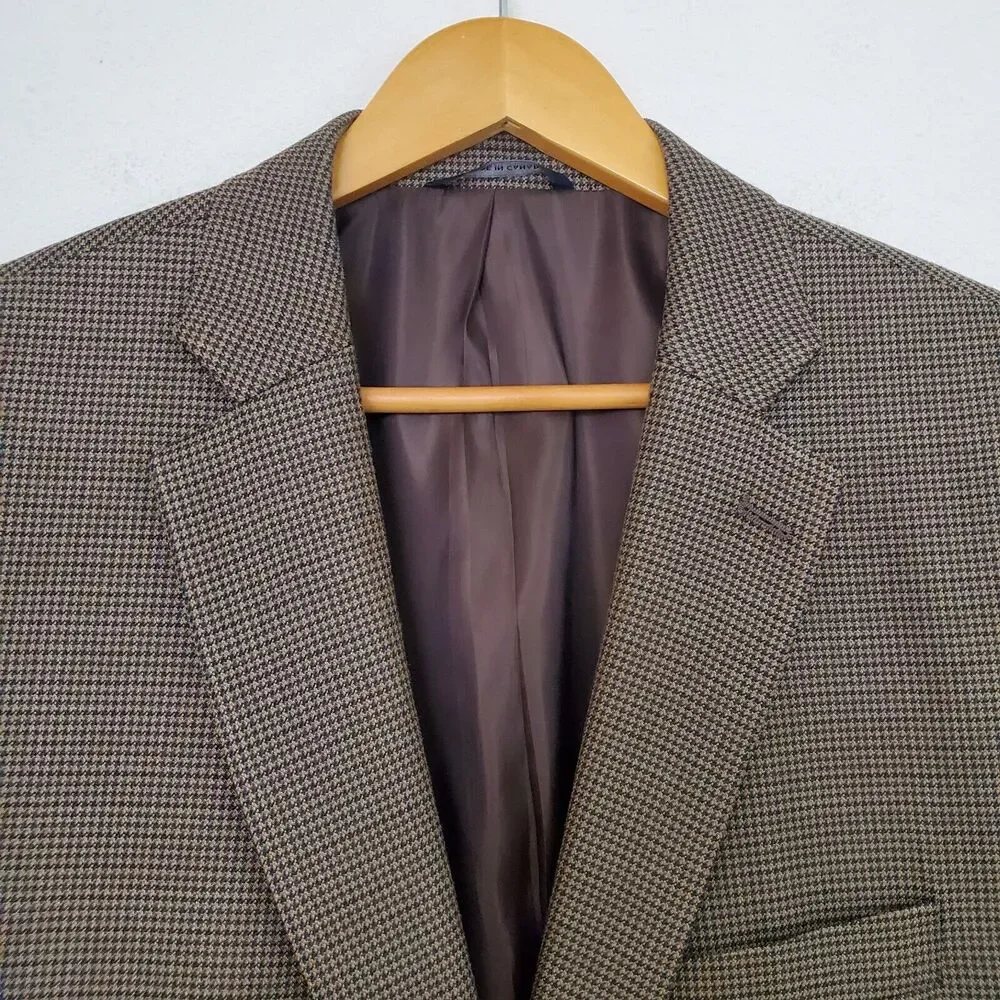 Lauren Ralph Lauren Men's Blazer 46R Brown Wool Suit Jacket Sport Coat Grandpa